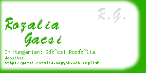 rozalia gacsi business card